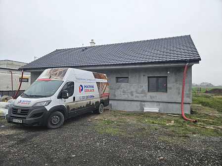 Izolace stropu zděné novostavby rodinného domu v Bochoři